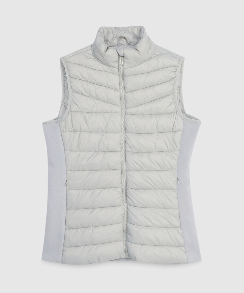 Chaleco Acolchado con Bolsillos en Rib