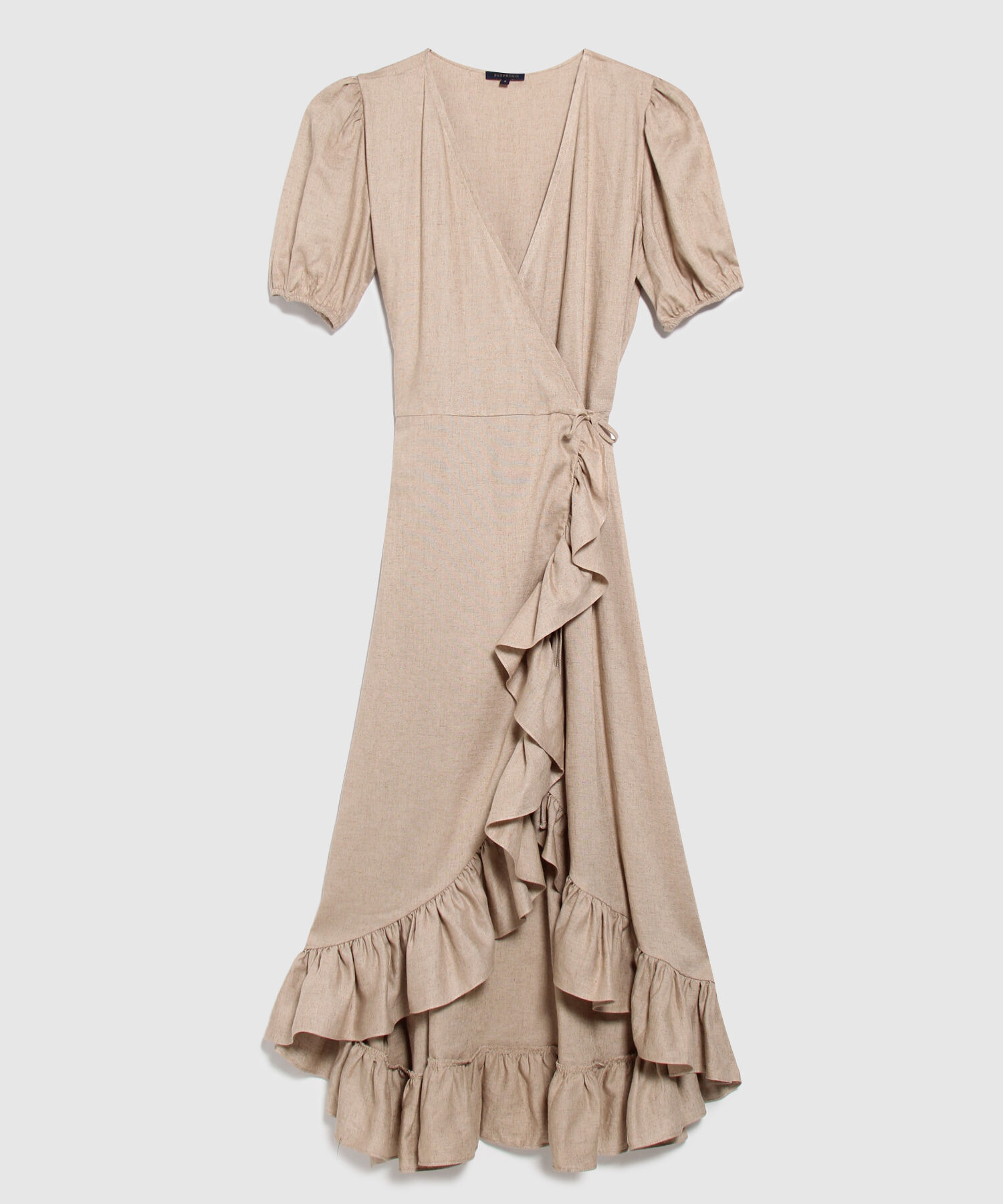 Vestido Unicolor Manga Bombacha