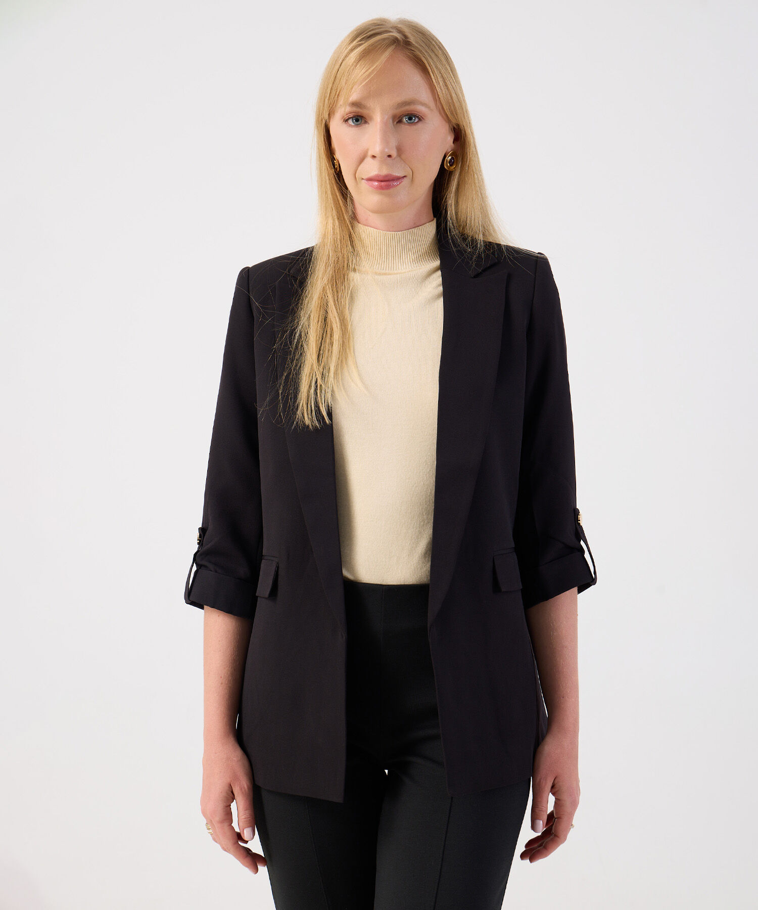 Blazer Abierto de Mangas 3/4