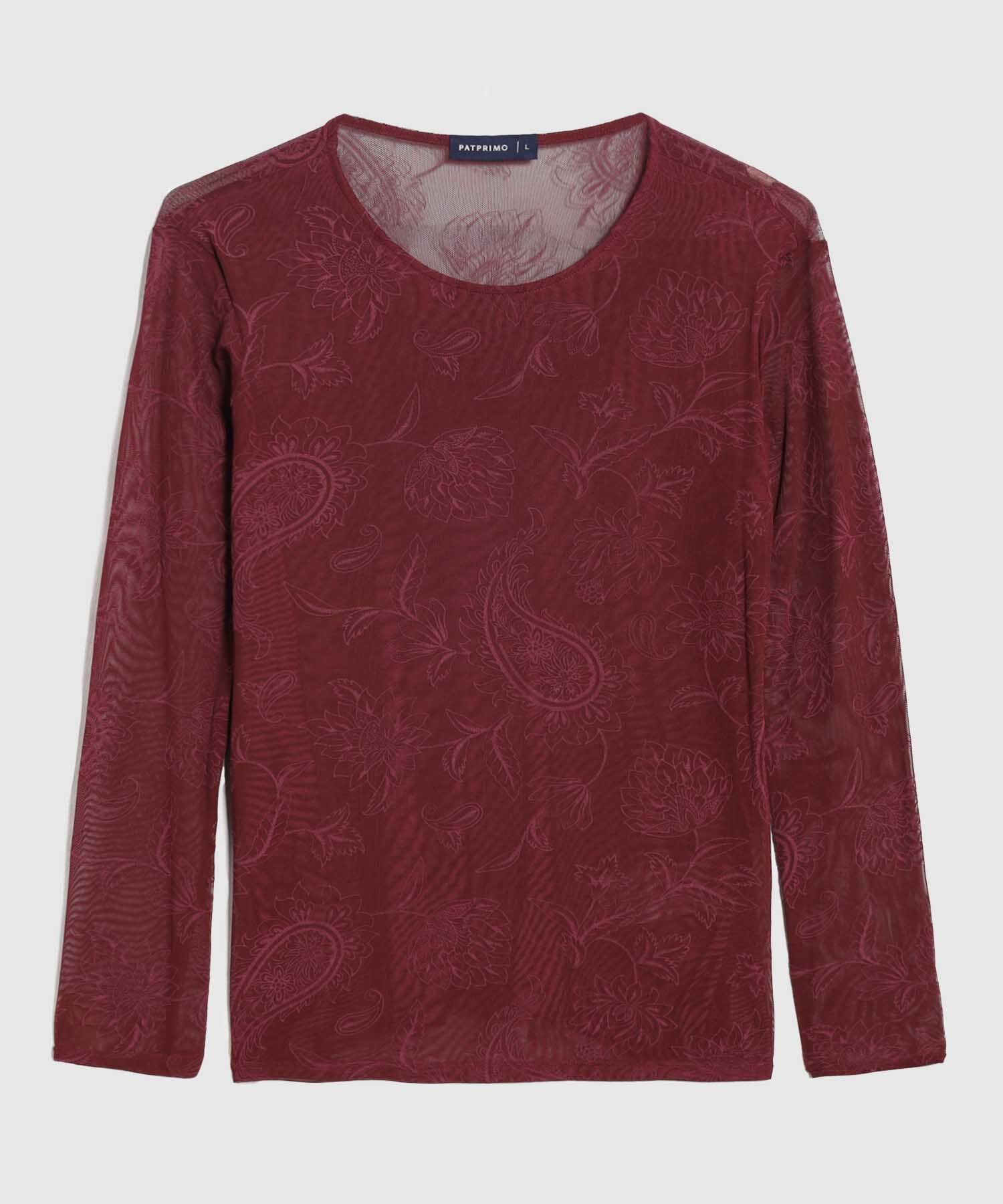 Camiseta de Manga Larga Estampada para Mujer