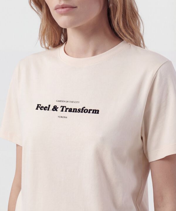 Camiseta B&aacute;sica Con Estampado Para Mujer