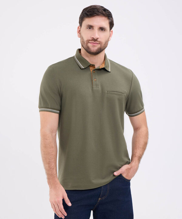Polo Unicolor Para Hombre image number null