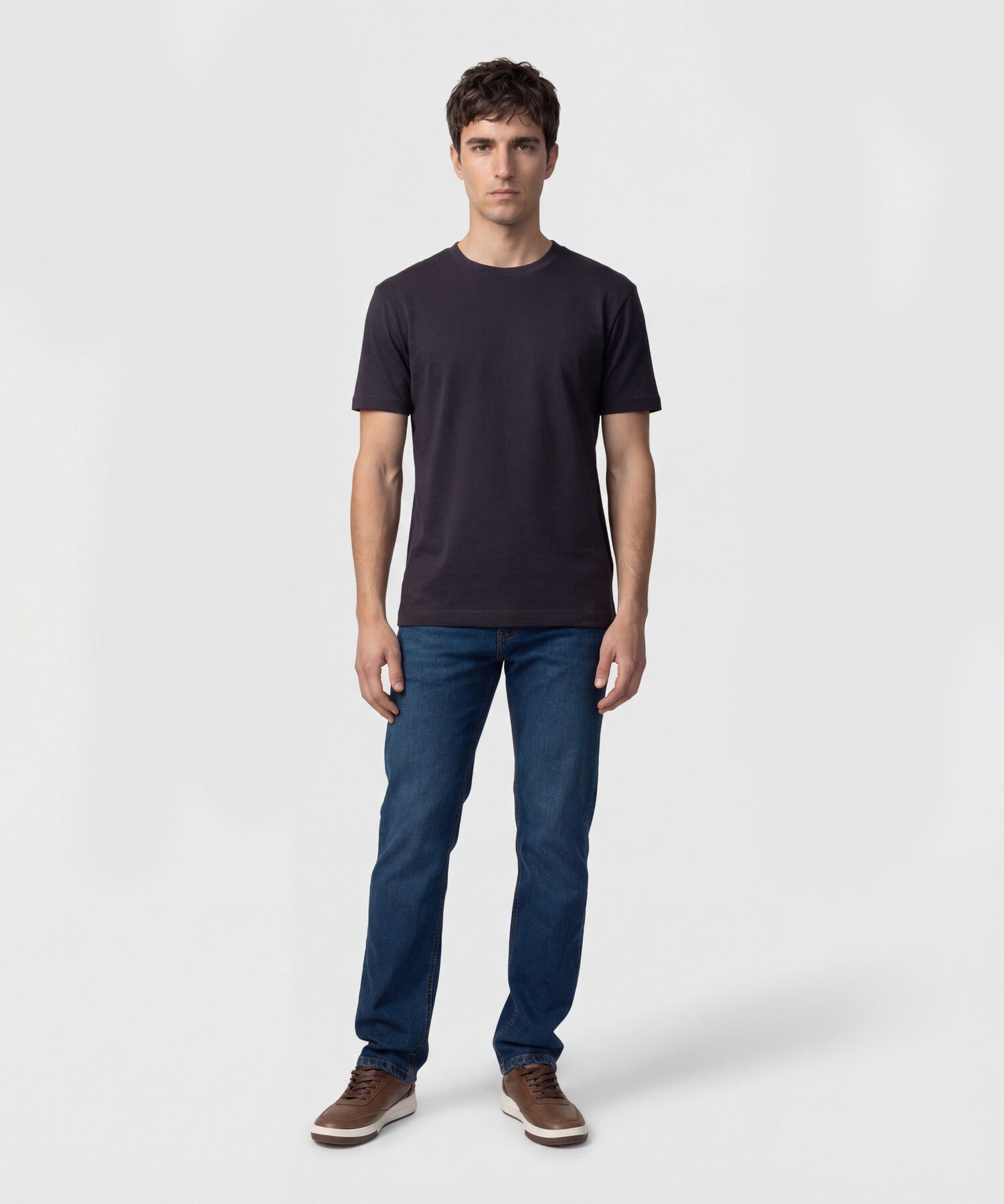 Camiseta Regular Fit Unicolor Para Hombre