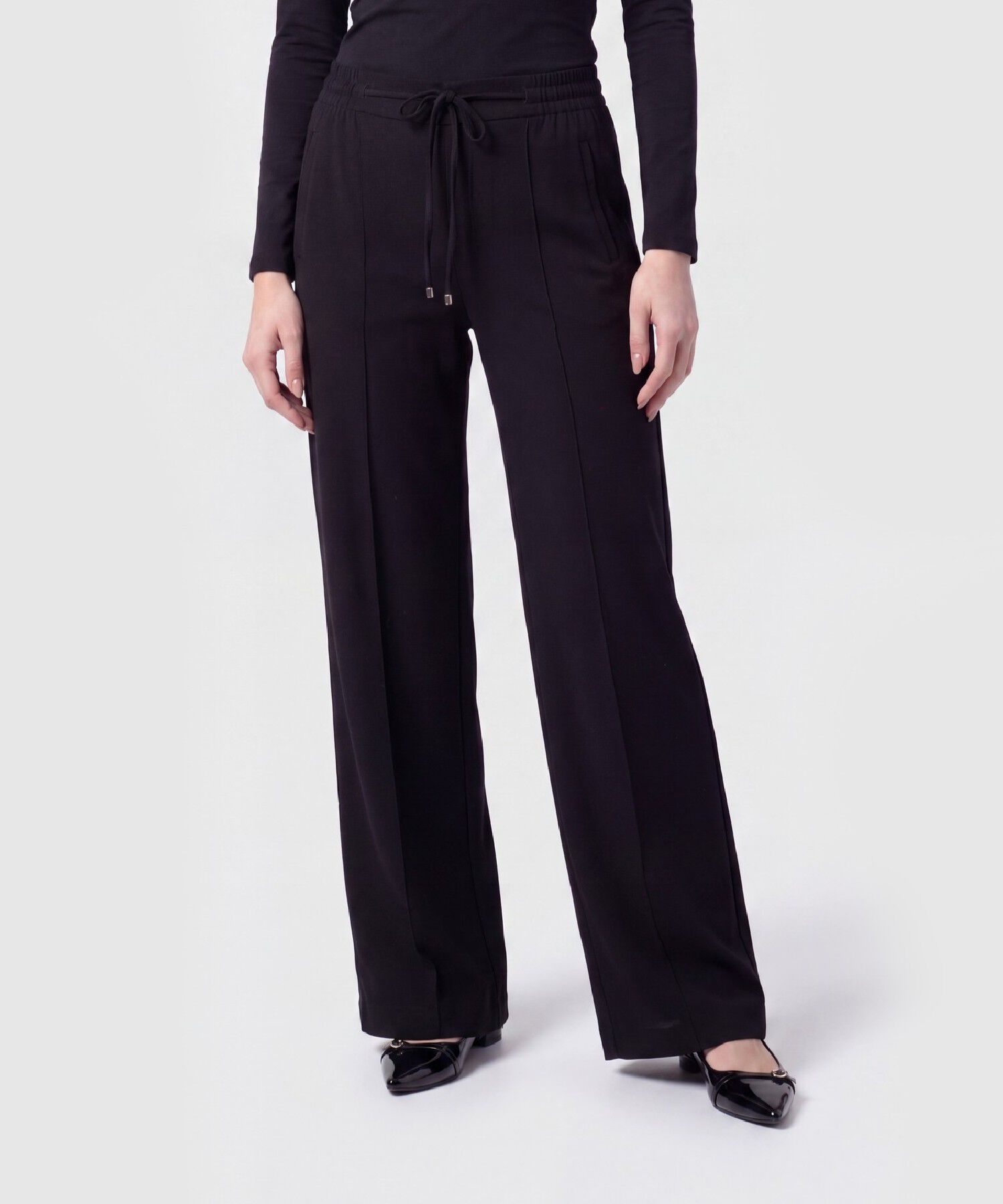 Pantal&oacute;n Unicolor con Prenses y Cord&oacute;n Para Mujer