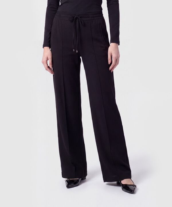 Pantal&oacute;n Unicolor con Prenses y Cord&oacute;n Para Mujer