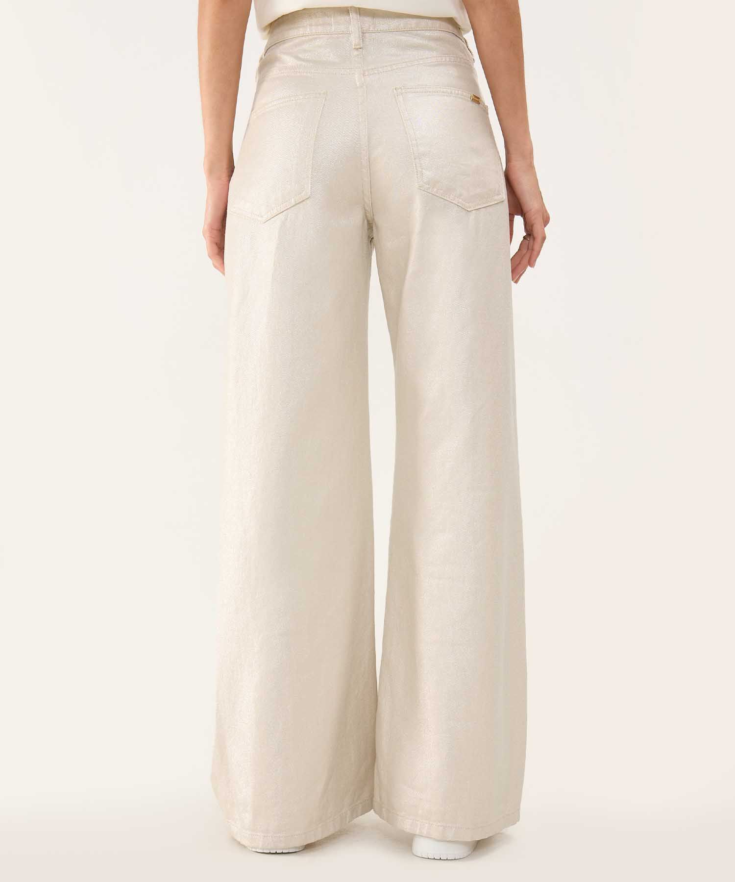 Jeans Wide Leg con Foil
