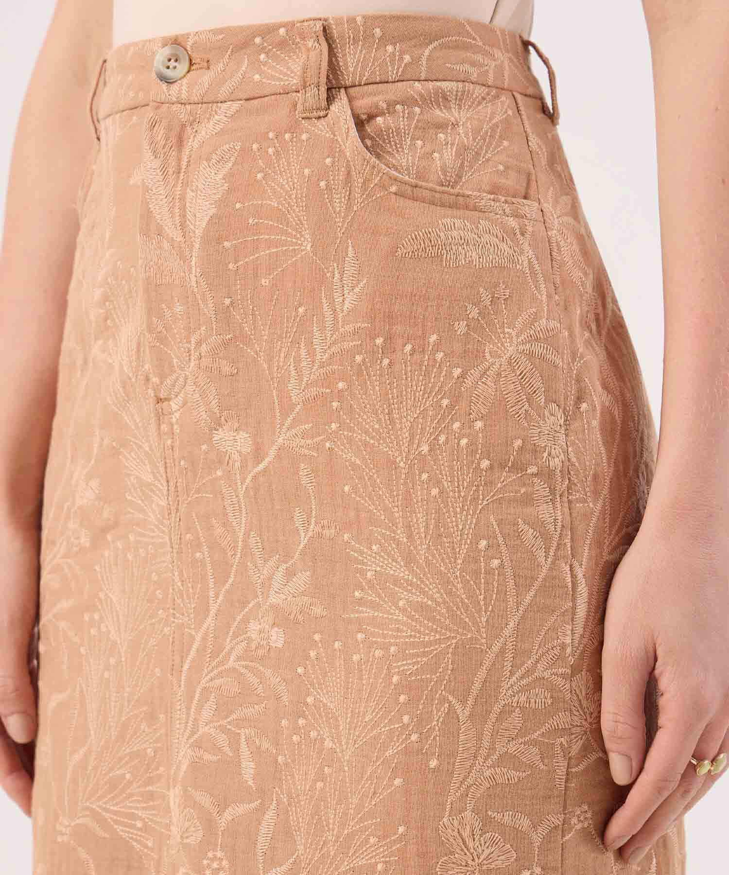 Falda Con Estampado Botánico
