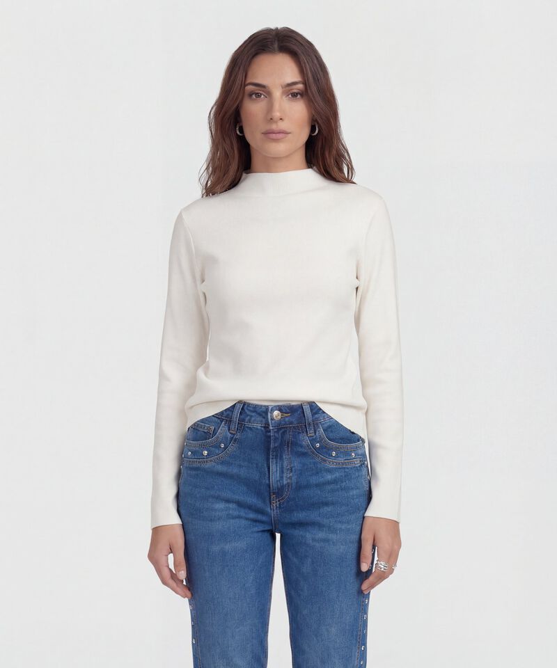 Saco Tejido Cuello Alto para Mujer