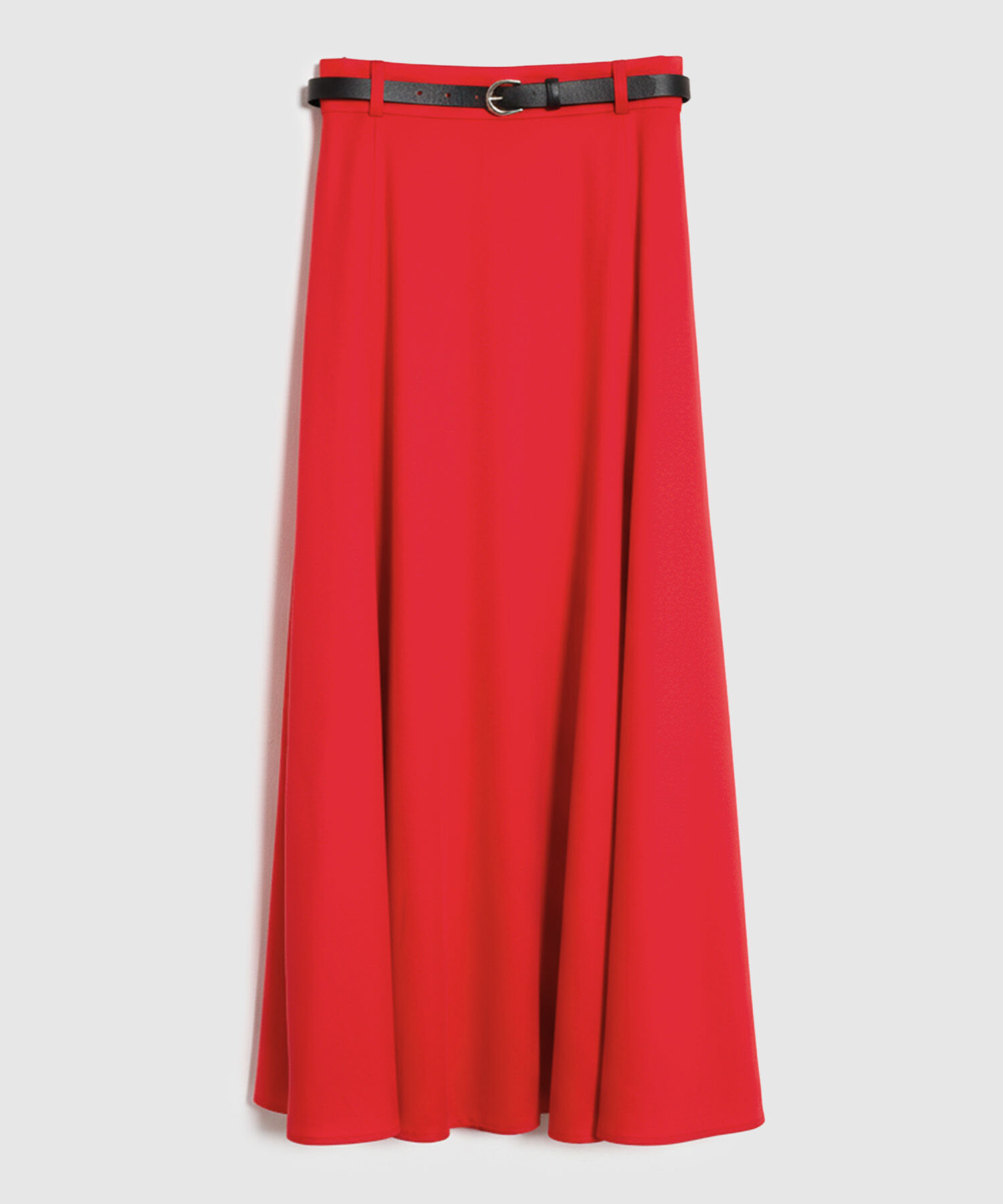 Falda Larga Con Cinturon Para Mujer