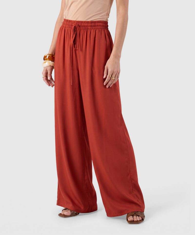 Pantal&oacute;n Fluido Bota Ancha Para Mujer