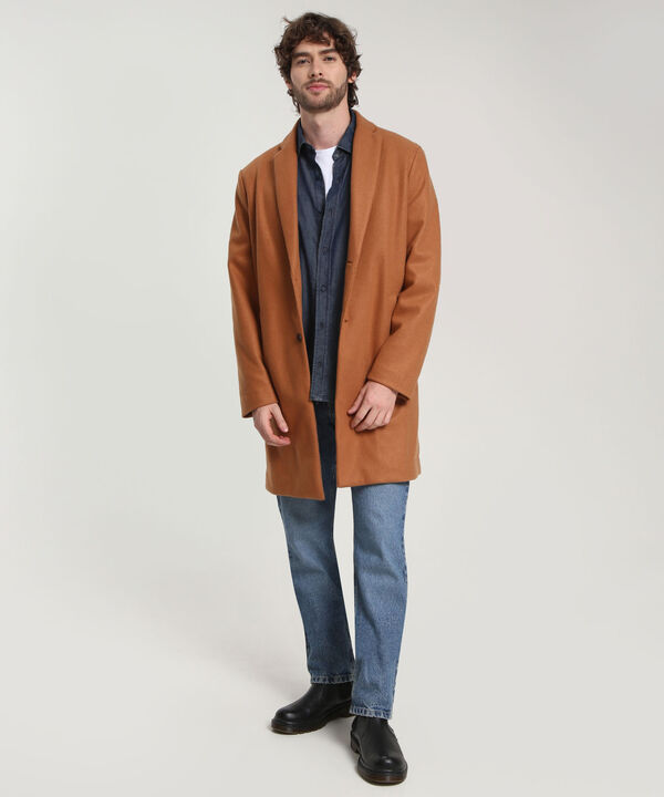 Chaqueta Abrigo Largo En Paño