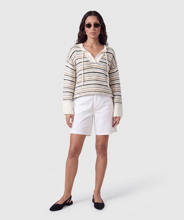 Saco Tejido Cuello Lazo Para Mujer