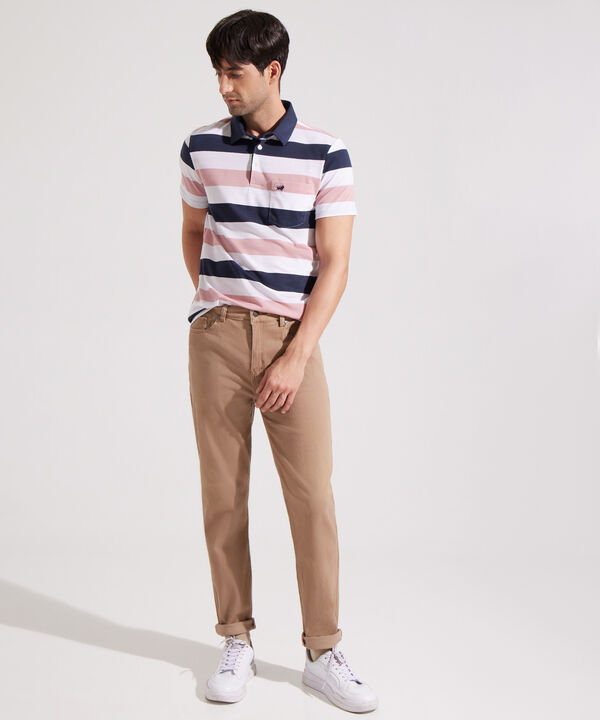 Polo  Cuello Duro, Con Bolsillo Y Silueta Slim Fit, Campiello