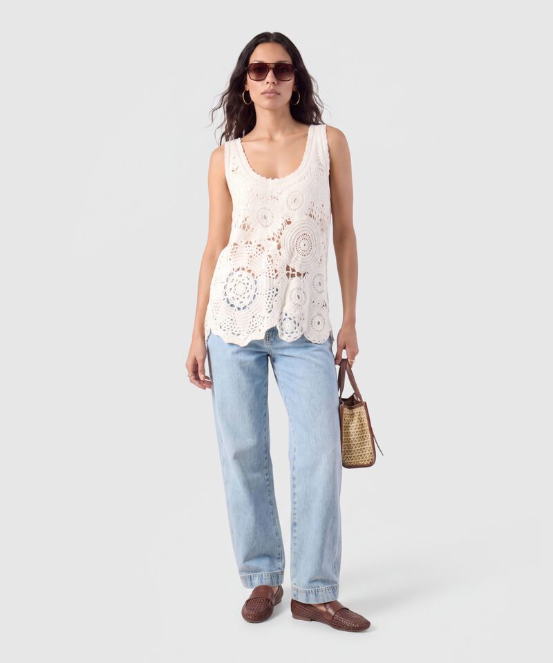 Camiseta Sisa Tejida Texturizada Para Mujer