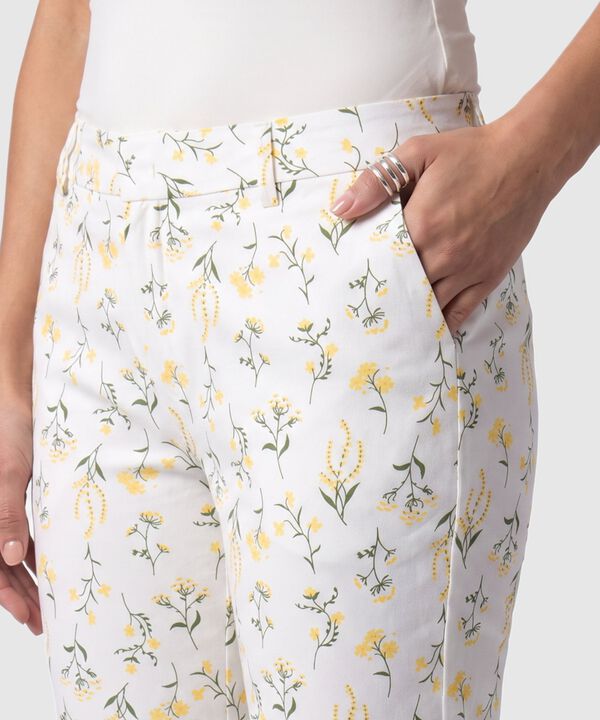 Pantal&oacute;n Capri Unicolor Para Mujer