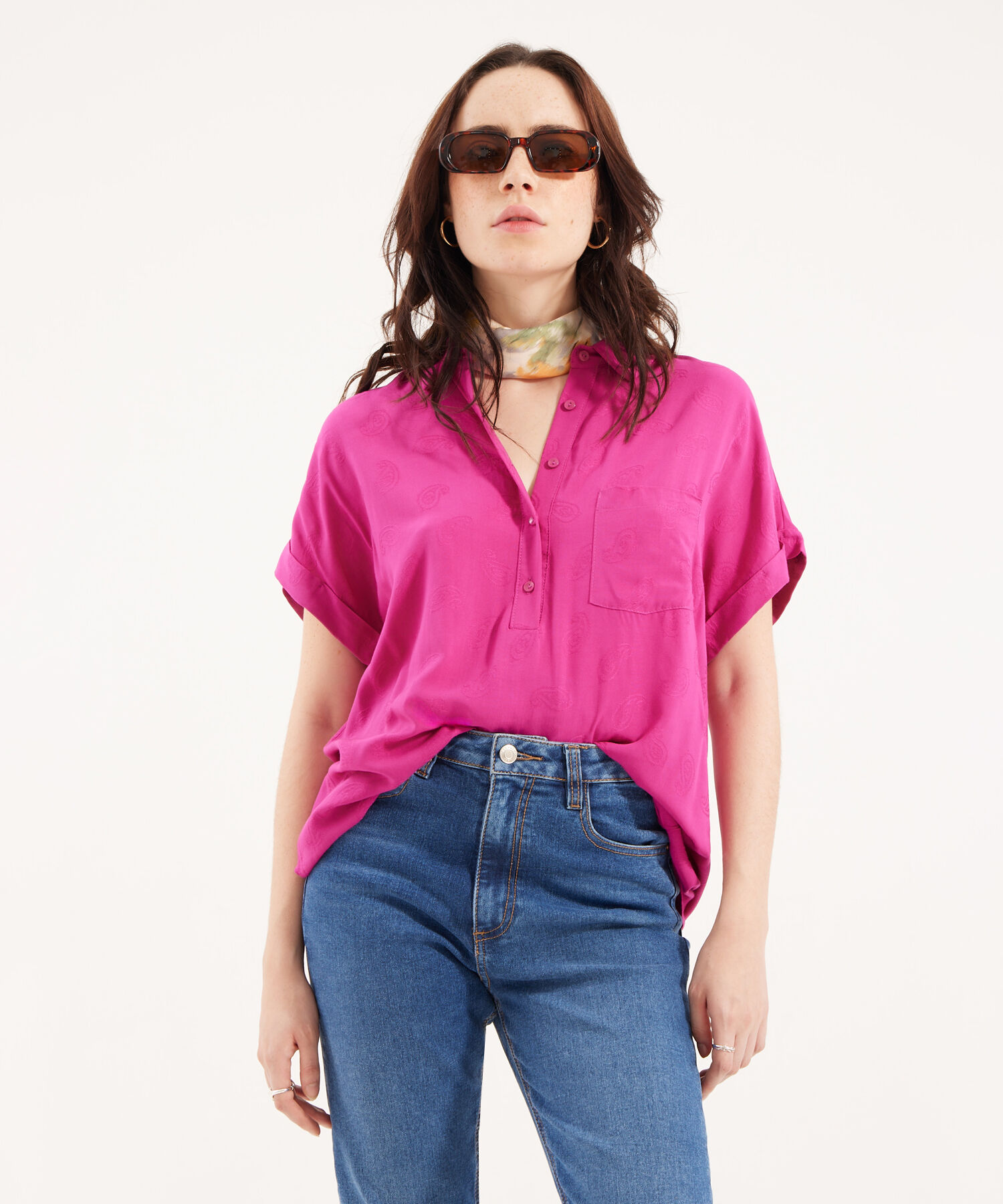 Camisa Manga Corta Texturizada