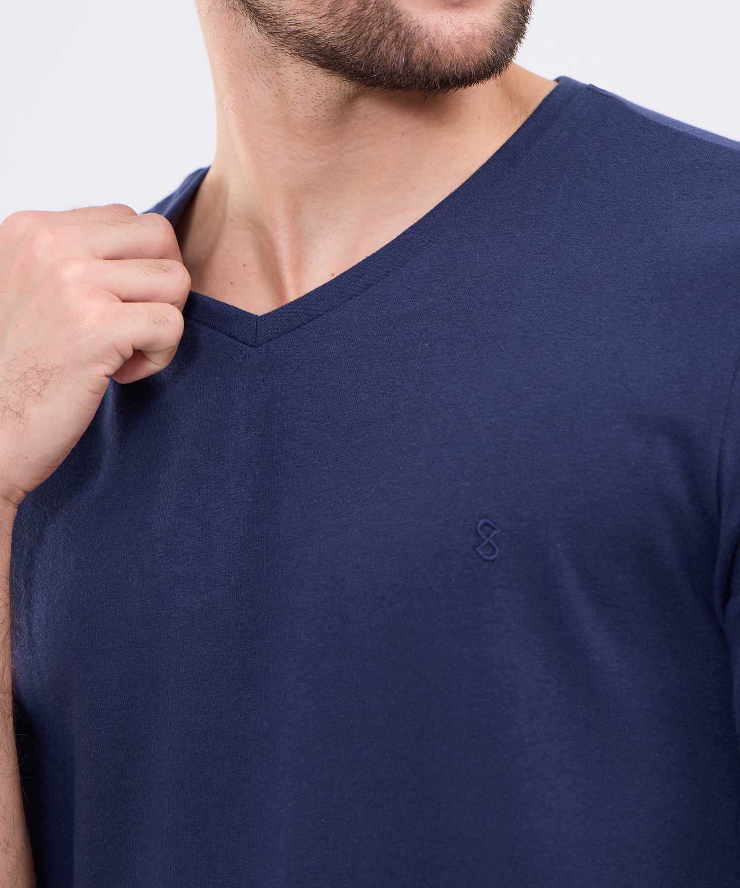 Conjinto de Pijama camiseta manga corta y pantaloneta preteñida para hombre