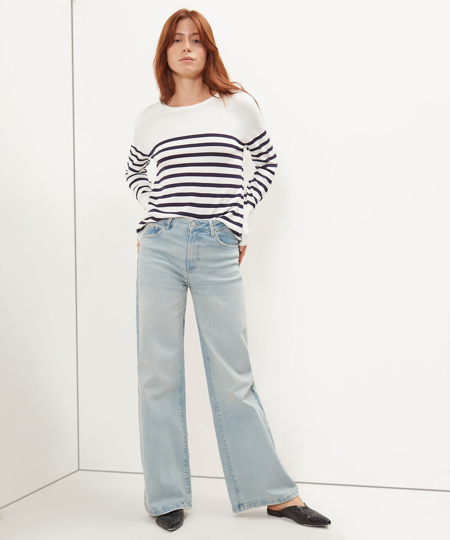 Jean Wide Leg Tono Azul Medio Claro