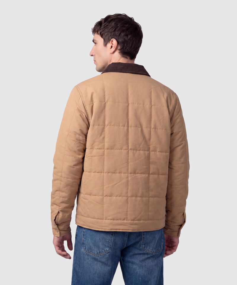 Chaqueta Acolchada con Pana Para Hombre