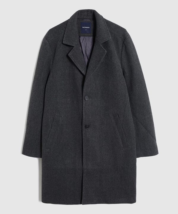 Abrigo Unicolor Con Solapas  image number null