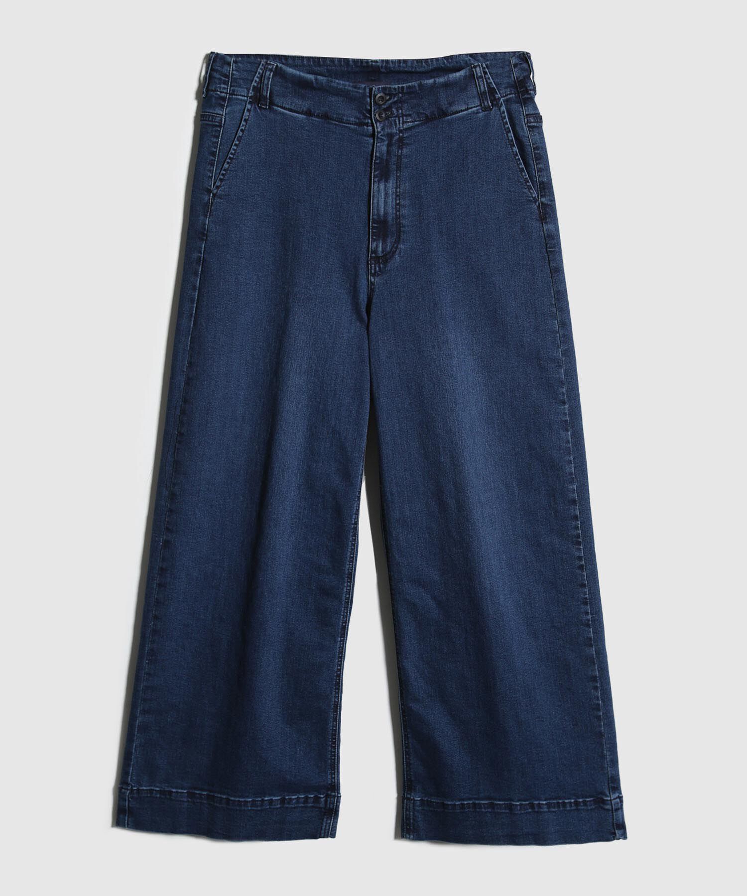 Jean Wide Leg Tono Azul Medio