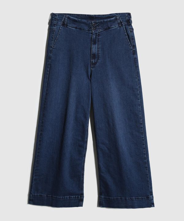 Jean Wide Leg Tono Azul Medio