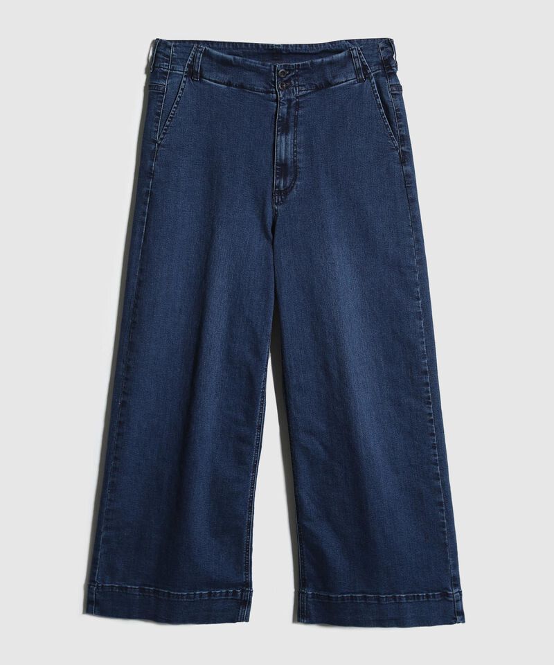 Jean Wide Leg Tono Azul Medio