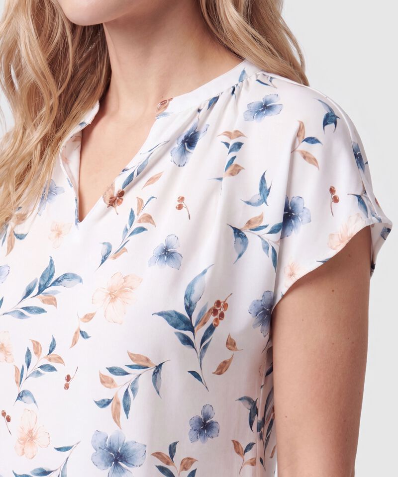 Blusa Fluida Manga Corta Mujer