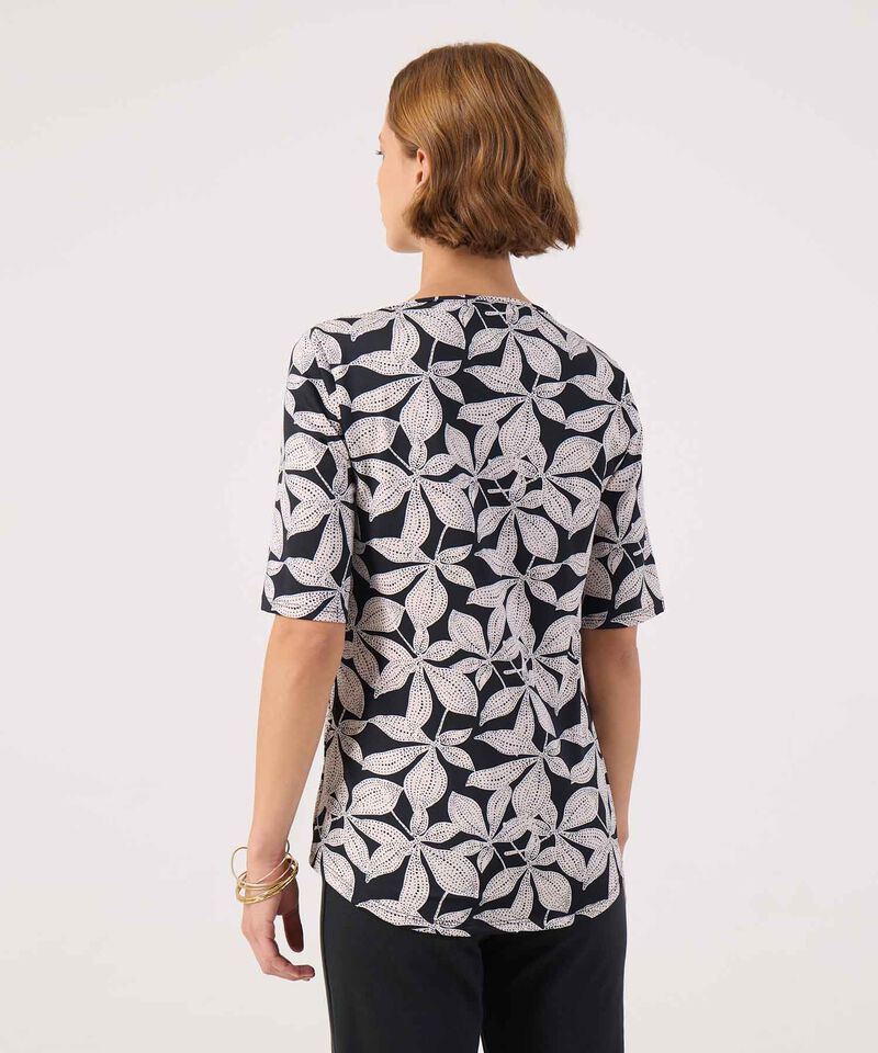 Camiseta Manga 3/4  Cuello Redondo  Estampada