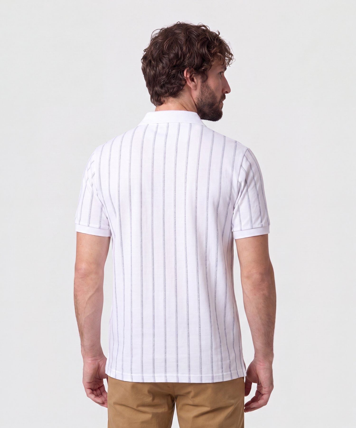 Polo Con Relieve Vertical Para Hombre