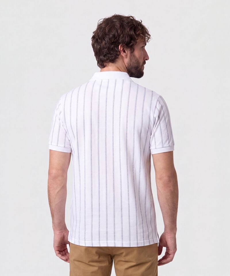 Polo Con Relieve Vertical Para Hombre