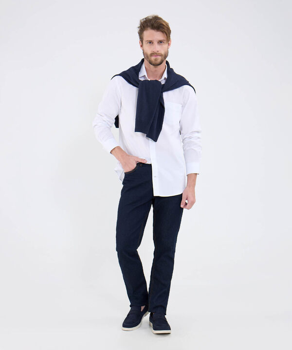 Camisa Unicolor Con Bolsillo image number null