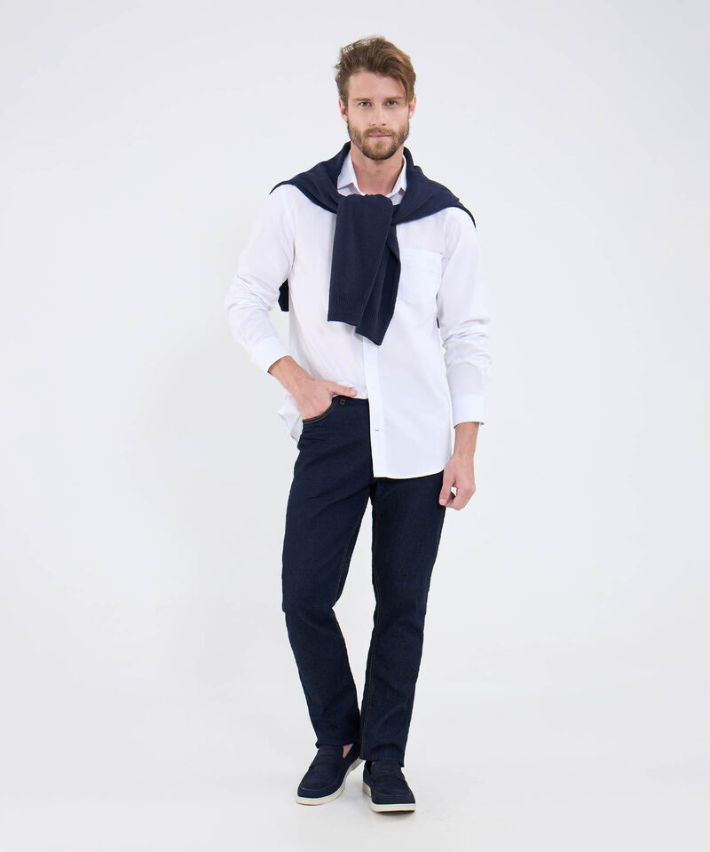 Camisa Unicolor Con Bolsillo