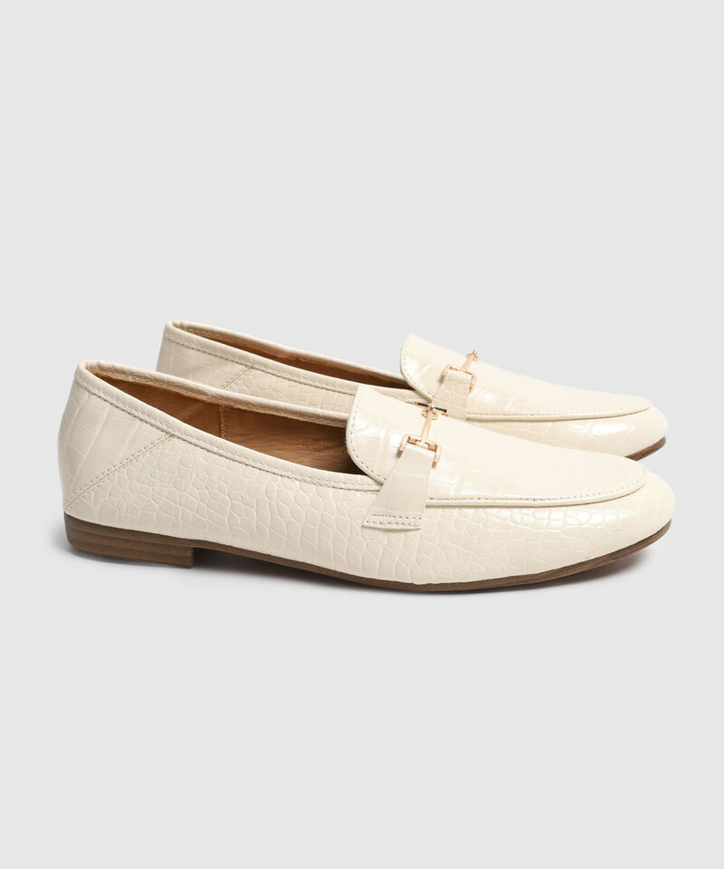 Mocas&iacute;n Plano Con Aplique Met&aacute;lico Mujer