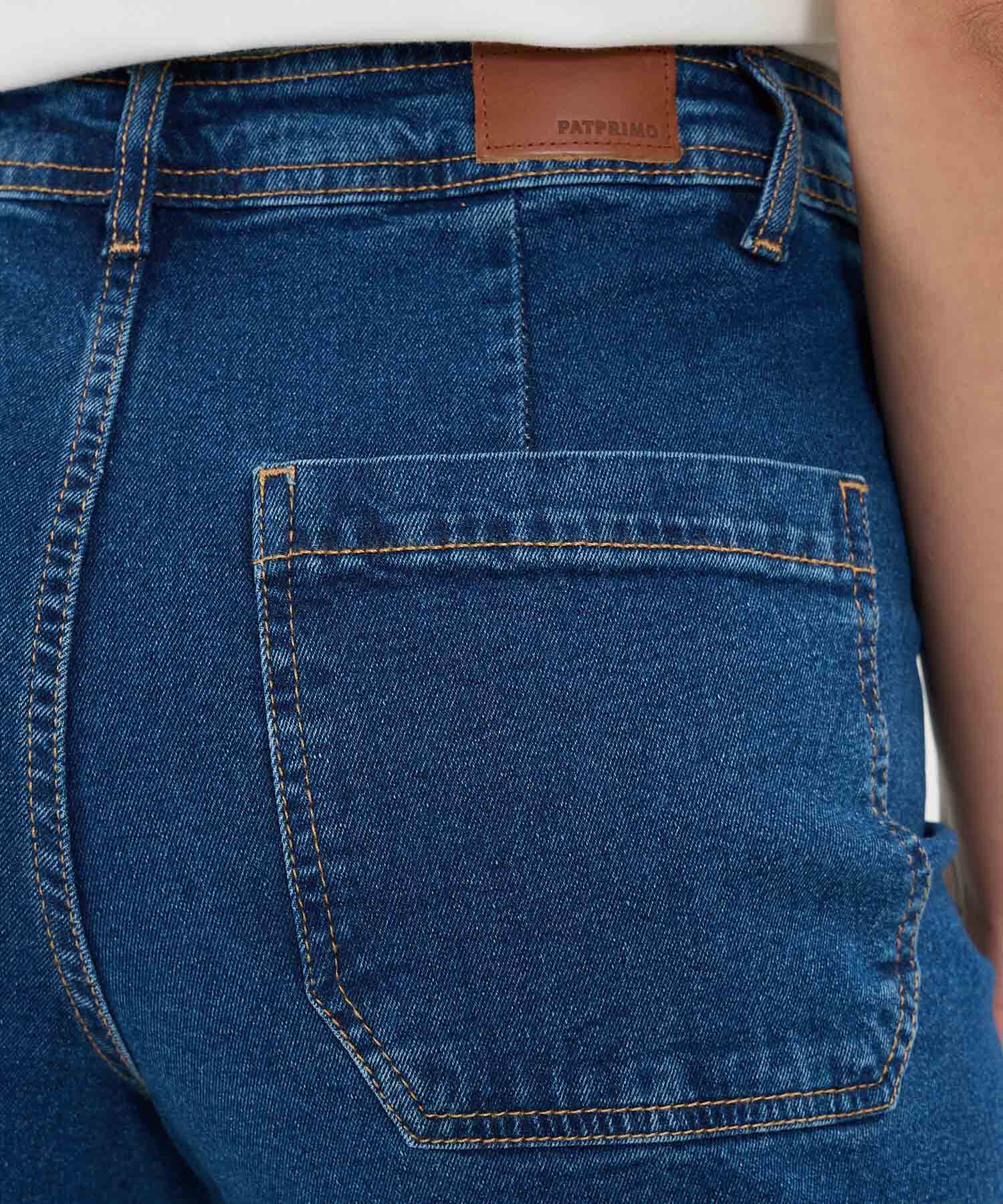 Jeans Culotte Tono Medio
