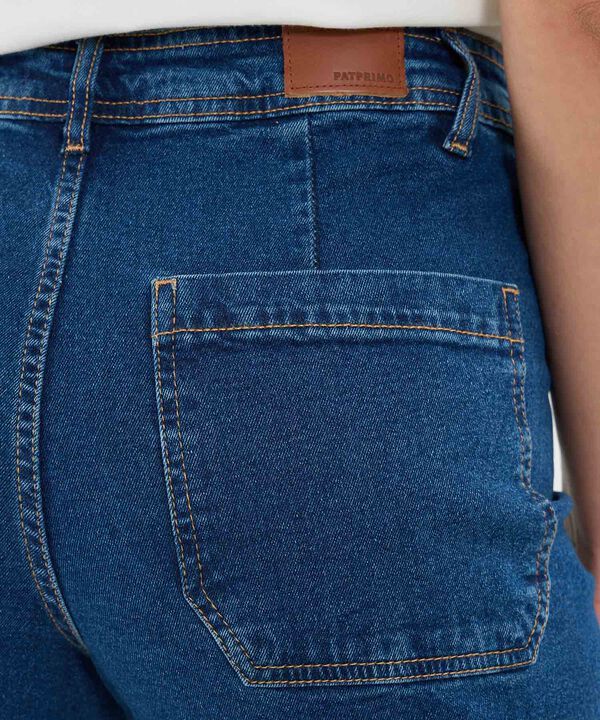 Jeans Culotte Tono Medio