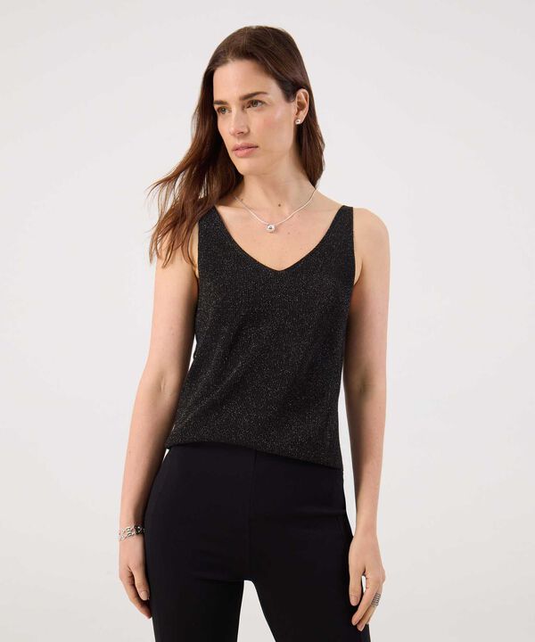 Camiseta Unicolor Con Lurex image number null