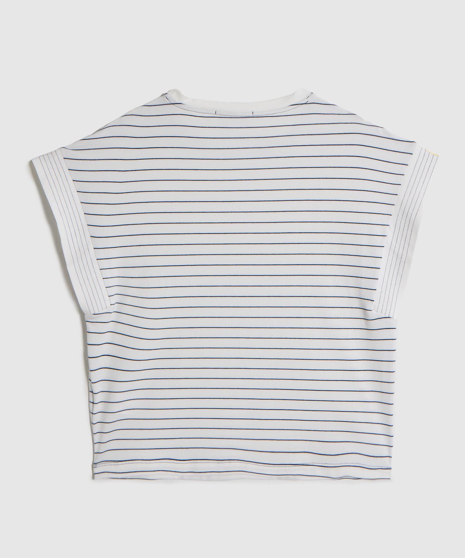 Camiseta Manga Corta con Doblez para Mujer