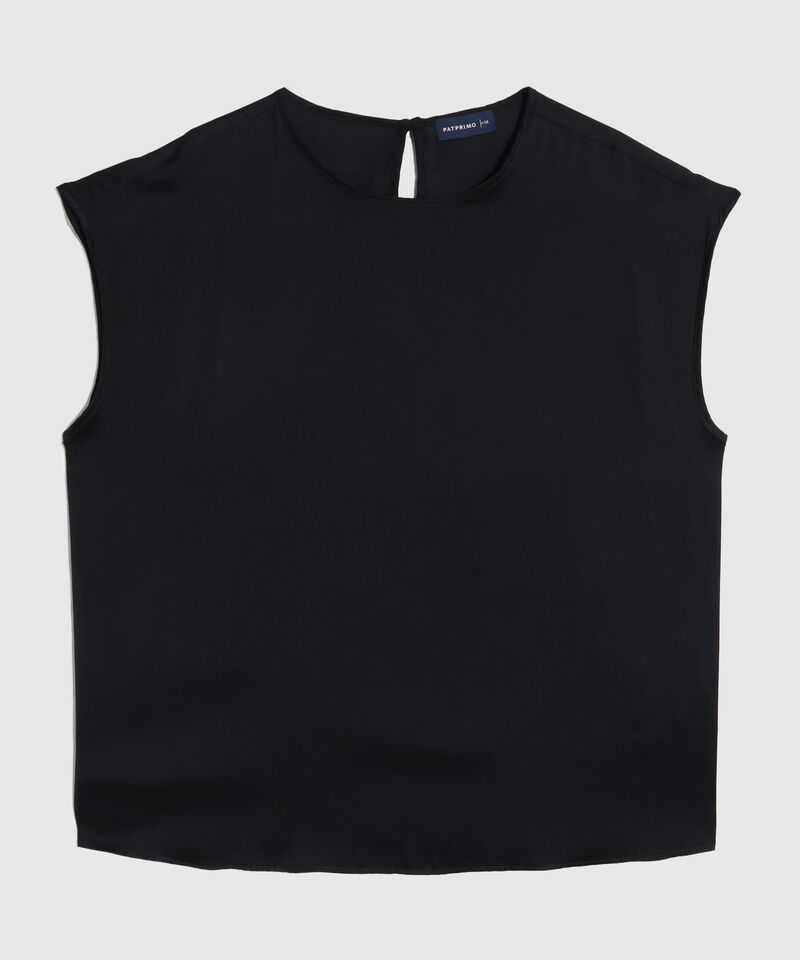 Blusa sin Manga con Abertura de Gota Para Mujer Curvy