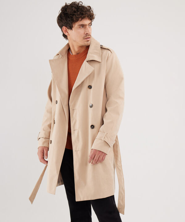 Chaqueta Unicolor Tipo Trench