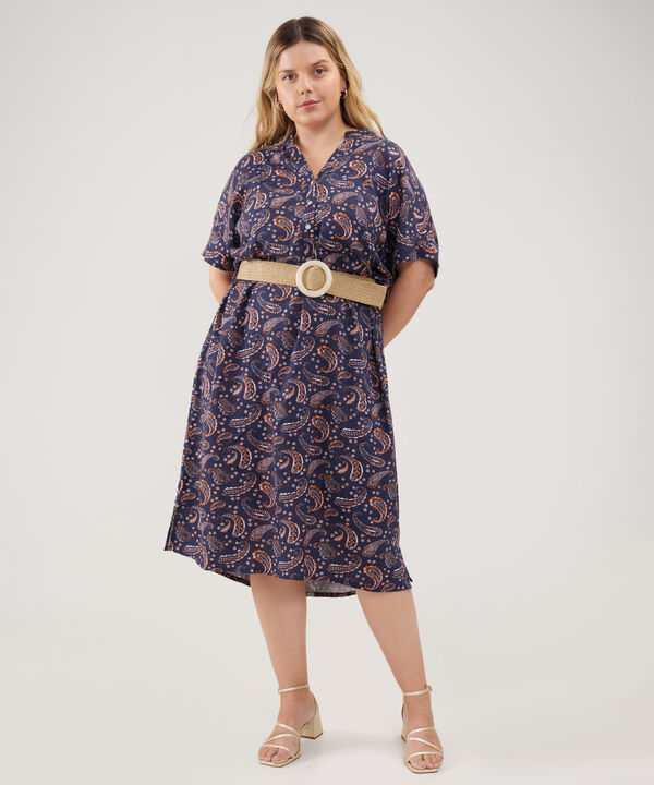 Vestido Manga Corta Talego Con Pechera image number null