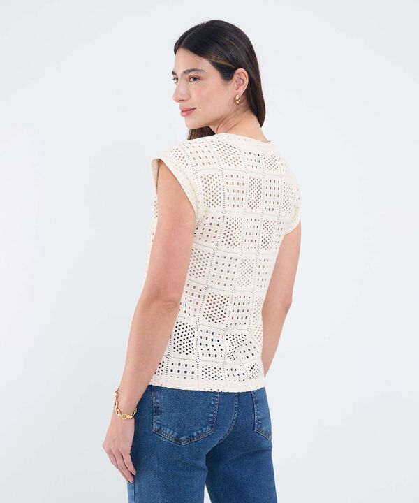 Blusa Manga Corta Texturizada