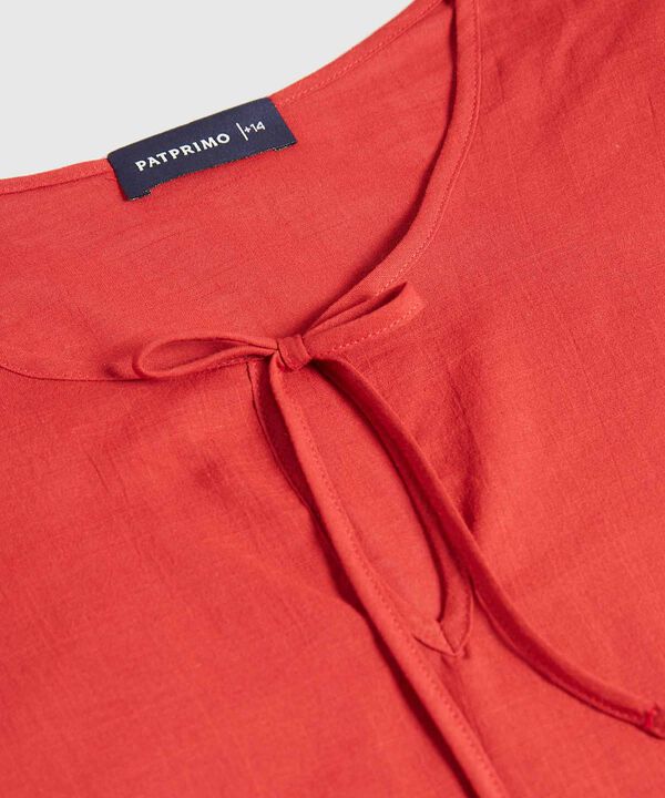 Blusa Bordada Con Cordon Para Mujer image number null