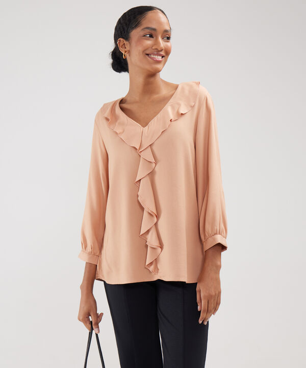 Blusa Unicolor Manga 3/4