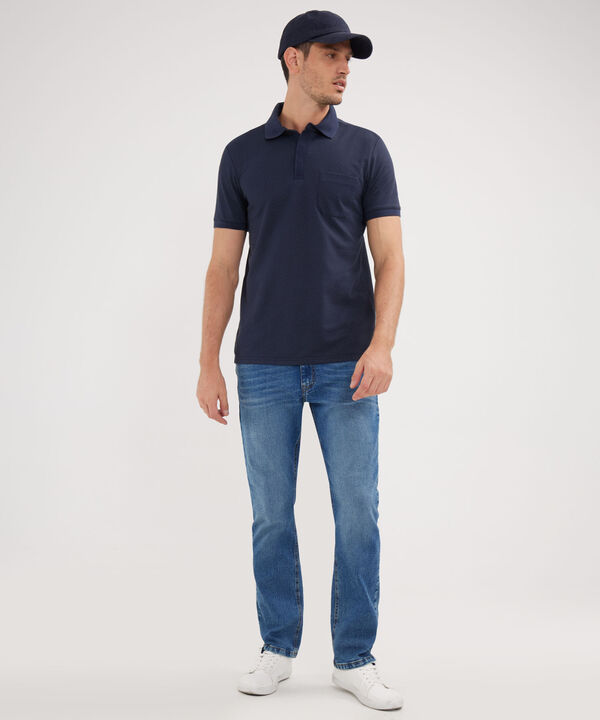 Polo Manga Corta Cuello Tejido
