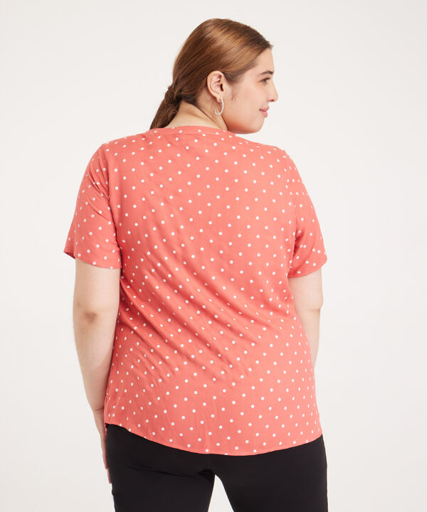 Blusa Manga Corta Con Abotonadura En Frente