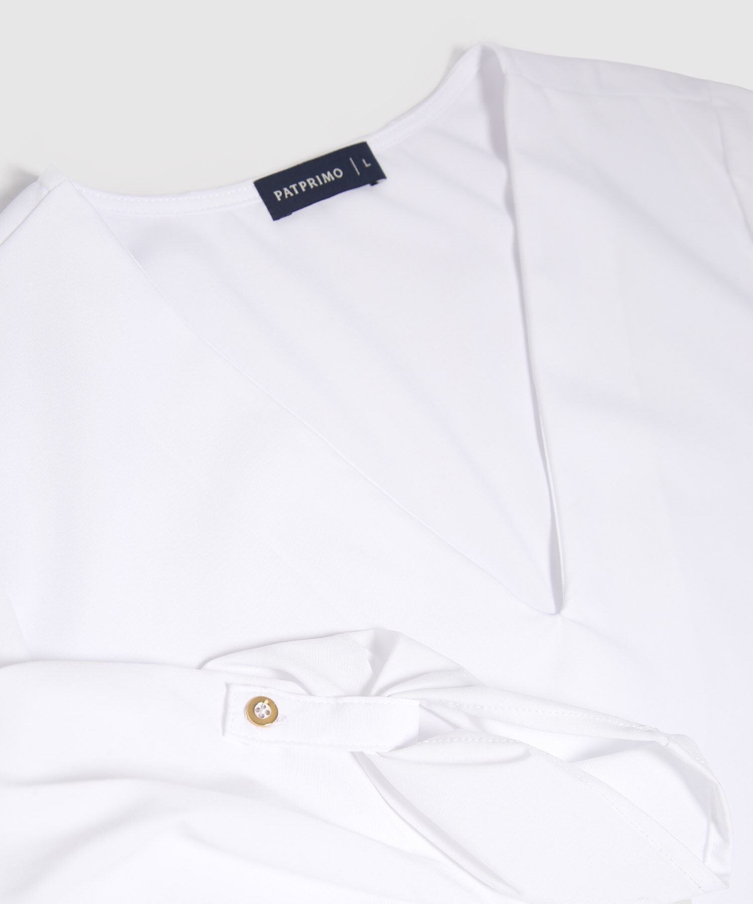 Blusa Manga 3/4 Con Charretera Unicolor