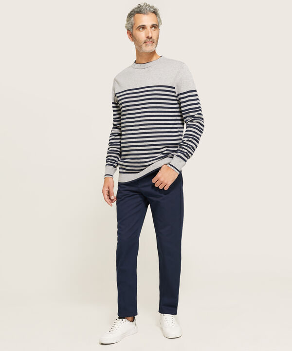 Saco De Punto A Rayas Para Hombre
