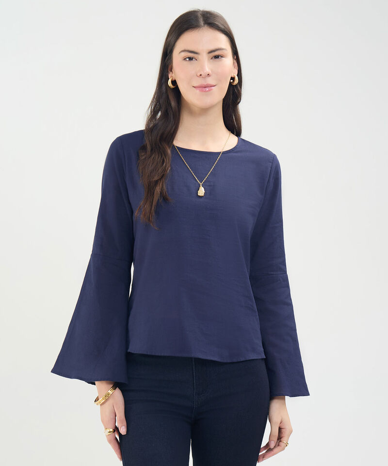 Blusa Manga Larga Acampanada