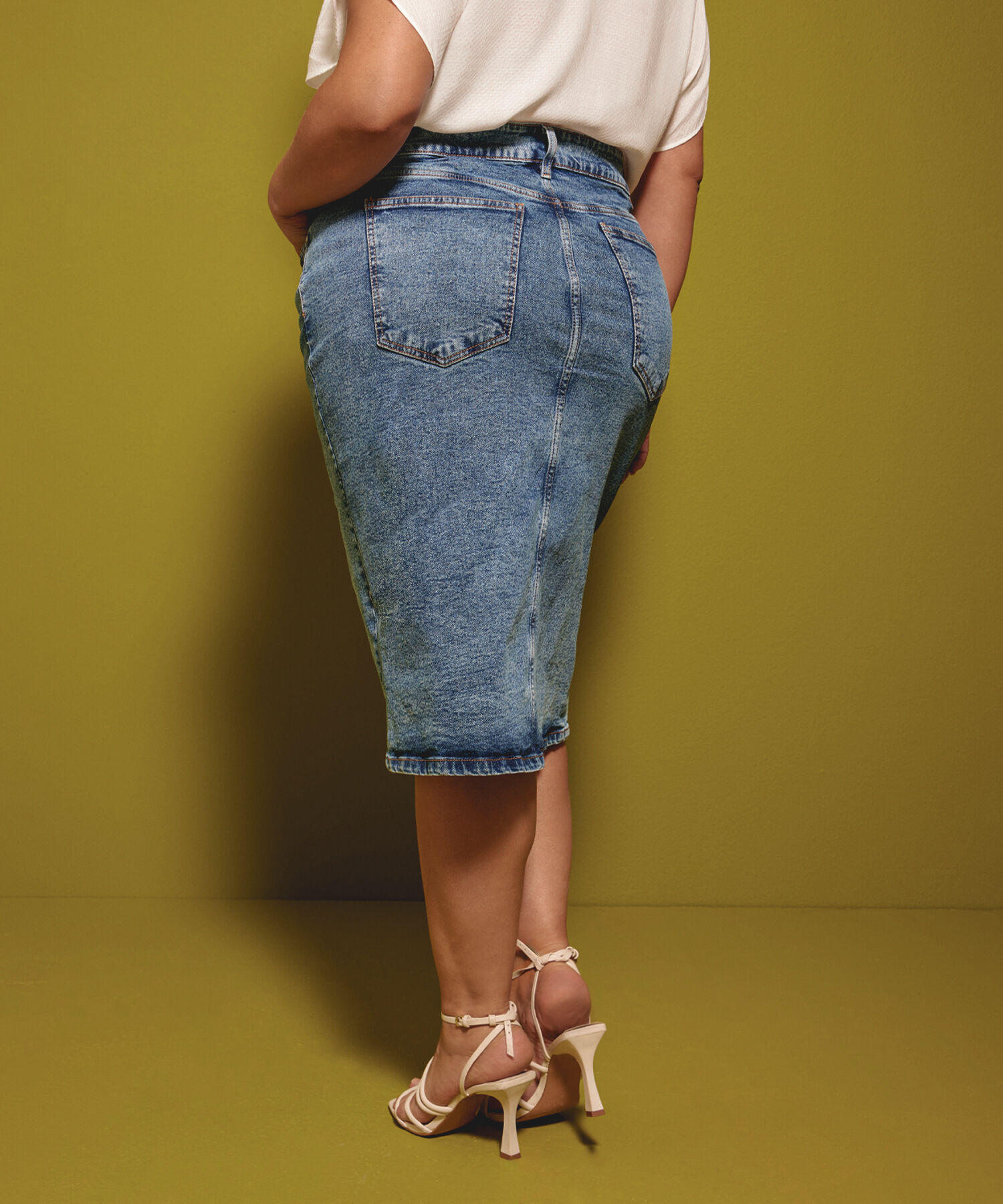 Falda Larga En Denim